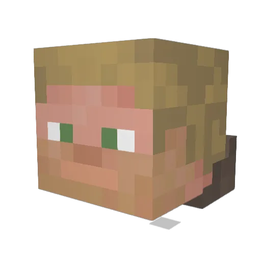 superjope Minecraft avatar head, 3D render