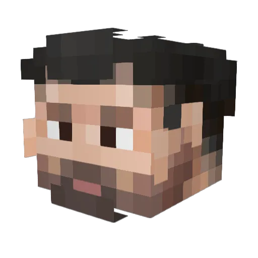 superkakai Minecraft avatar head, 3D render