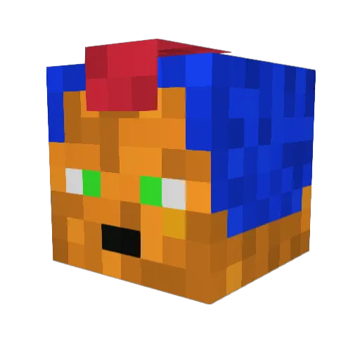 superleodood Minecraft avatar head, 3D render
