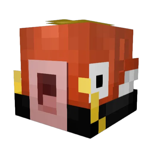 superlindo Minecraft avatar head, 3D render