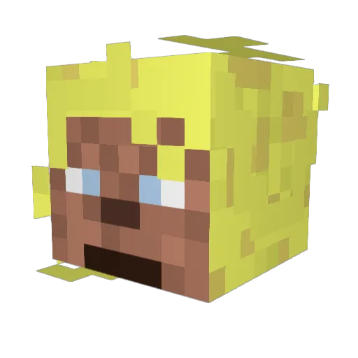 superlinkan Minecraft avatar head, 3D render