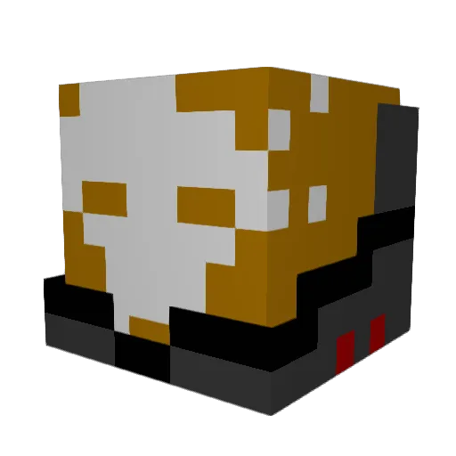 superllamas Minecraft avatar head, 3D render
