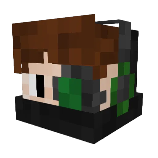 superlucky13 Minecraft avatar head, 3D render