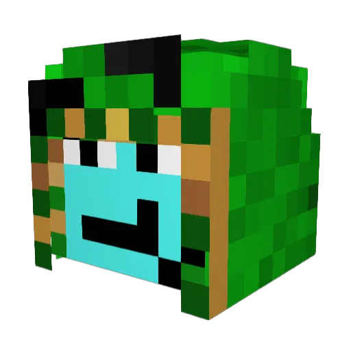 superman_27 Minecraft avatar head, 3D render