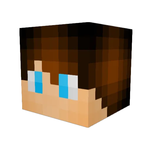 supermandidi Minecraft avatar head, 3D render