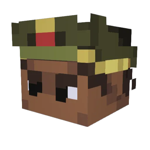 supermangos Minecraft avatar head, 3D render