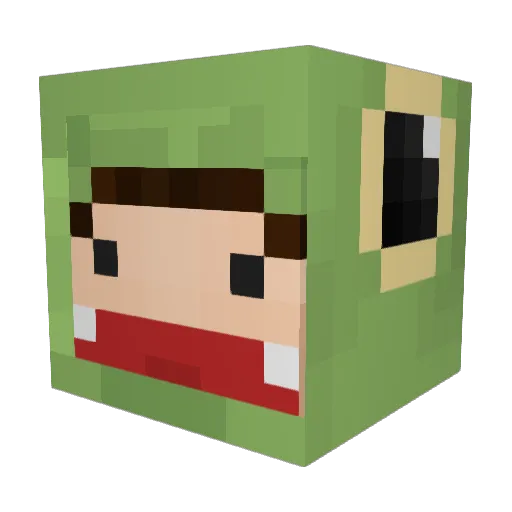 supermanucooler Minecraft avatar head, 3D render