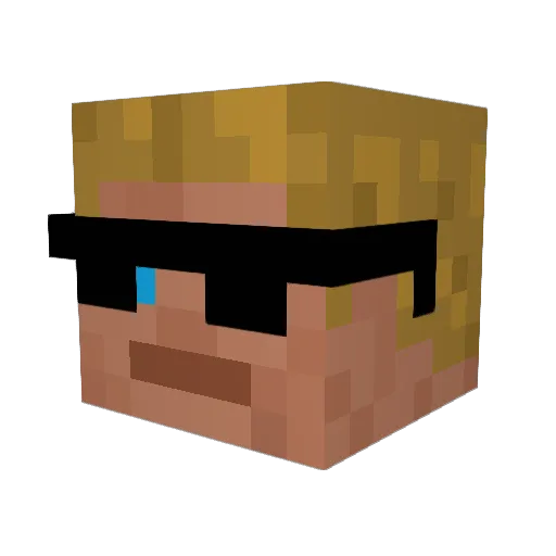 supermb10 Minecraft avatar head, 3D render