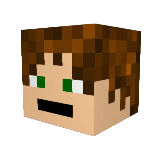 superminer10 Minecraft avatar head, 3D render