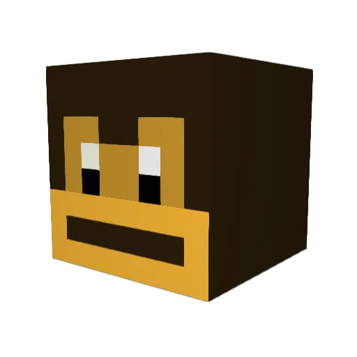 supermonke Minecraft avatar head, 3D render