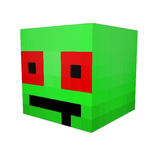 supermonkeballs Minecraft avatar head, 3D render