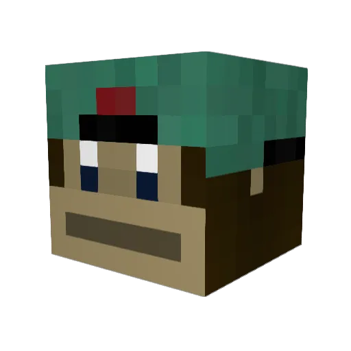 supermonkeynl Minecraft avatar head, 3D render