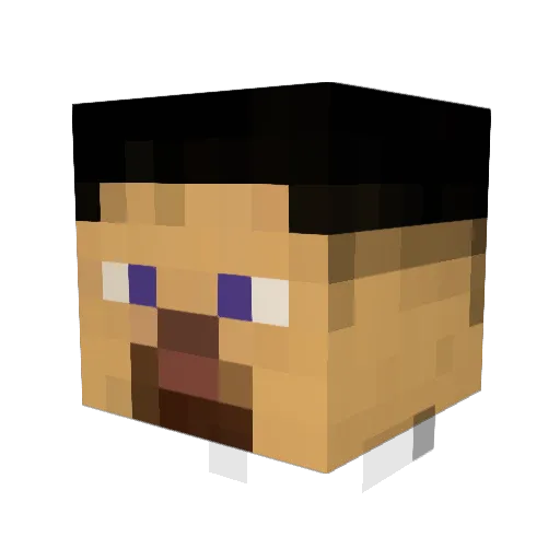 supermultij Minecraft avatar head, 3D render