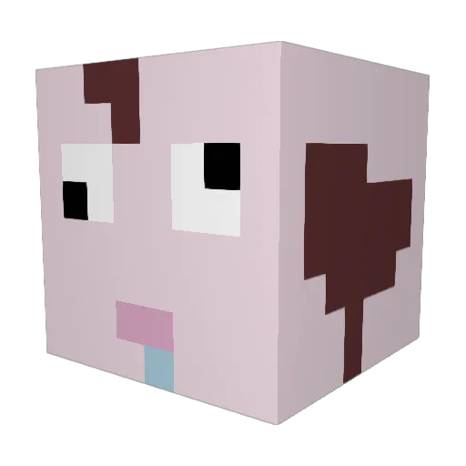 supermustaren Minecraft avatar head, 3D render