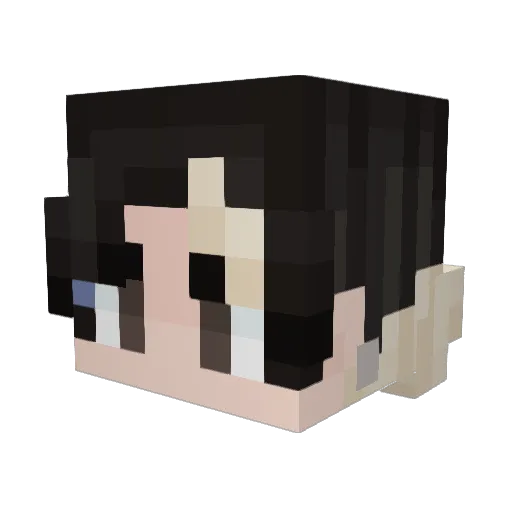 supern0vae_ Minecraft avatar head, 3D render