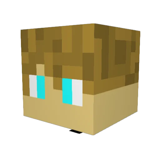 supernickh Minecraft avatar head, 3D render