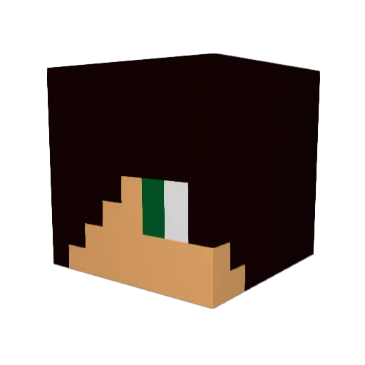 supernillak Minecraft avatar head, 3D render