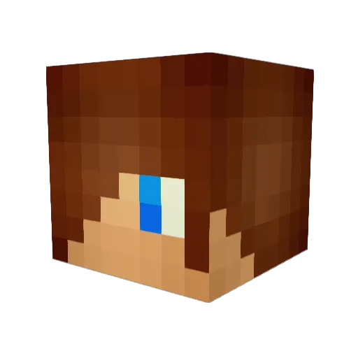 superopmen Minecraft avatar head, 3D render