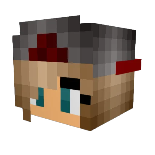 superpandachu666 Minecraft avatar head, 3D render