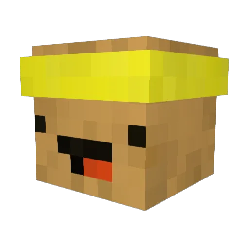 superpatates2019 Minecraft avatar head, 3D render