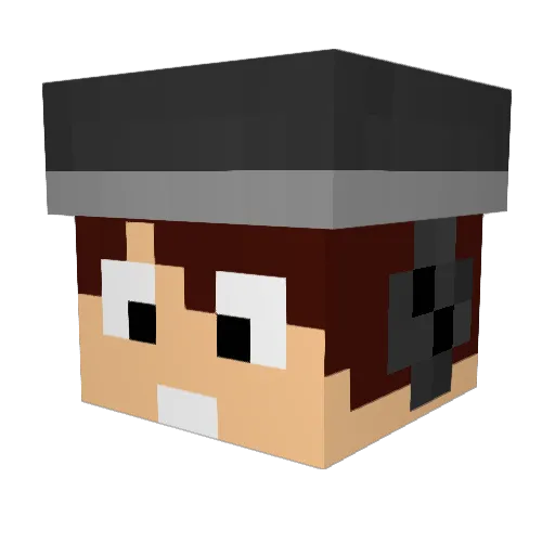 superpaulza Minecraft avatar head, 3D render
