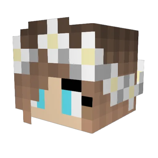 superpinkbunny Minecraft avatar head, 3D render