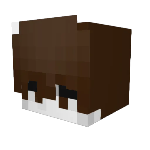 superpoion Minecraft avatar head, 3D render