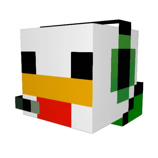 superpollomx Minecraft avatar head, 3D render