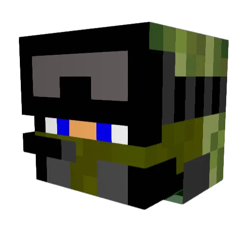 superpolska Minecraft avatar head, 3D render