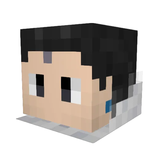 superrakko Minecraft avatar head, 3D render