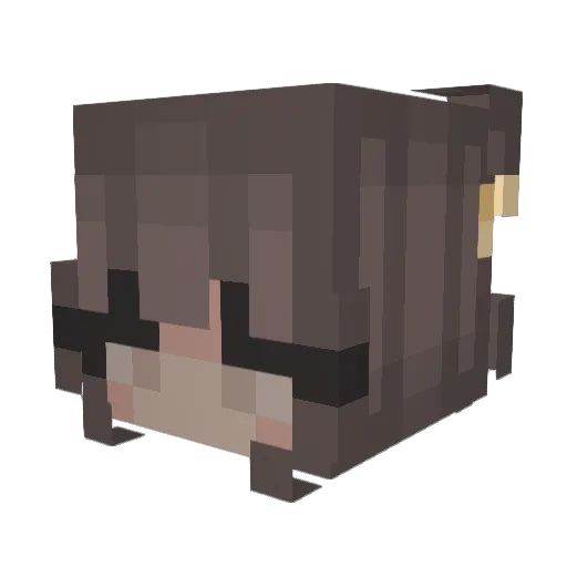 superrcow Minecraft avatar head, 3D render