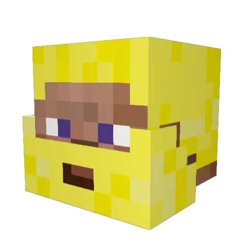 superrroy Minecraft avatar head, 3D render