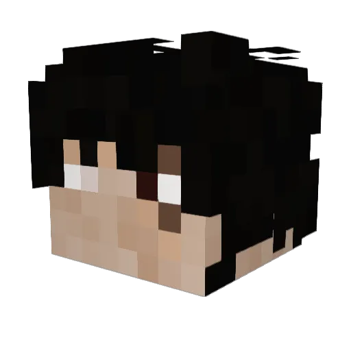 superrtide Minecraft avatar head, 3D render