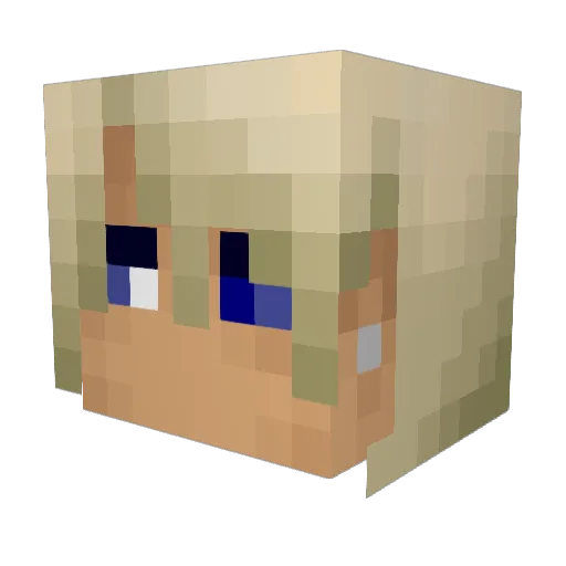 supersakke Minecraft avatar head, 3D render