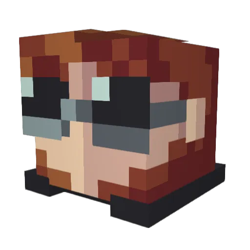supersam499 Minecraft avatar head, 3D render