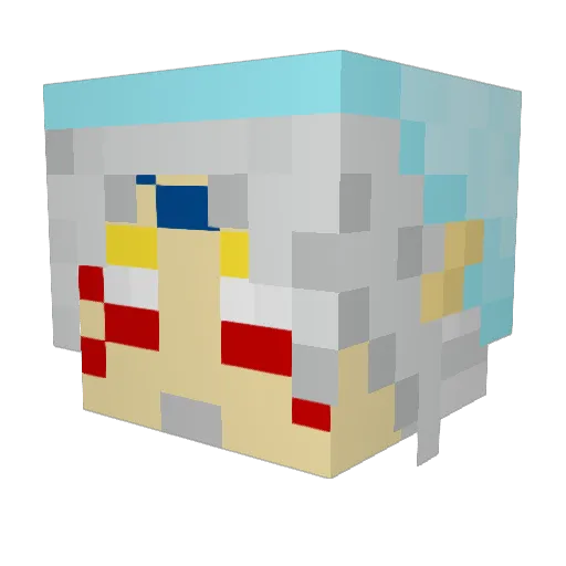 supersamah Minecraft avatar head, 3D render