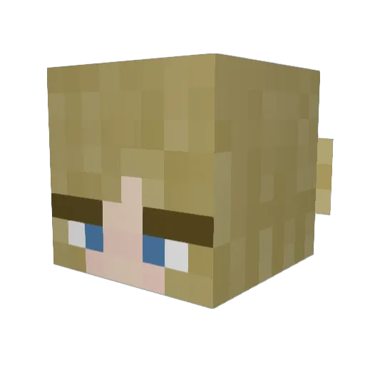 superscholz Minecraft avatar head, 3D render