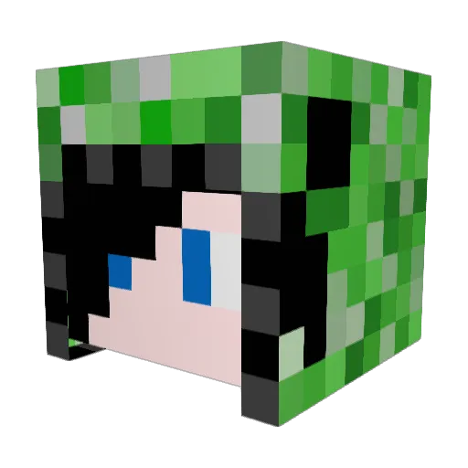 superscram1 Minecraft avatar head, 3D render
