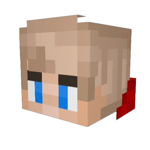 supersharpjump Minecraft avatar head, 3D render