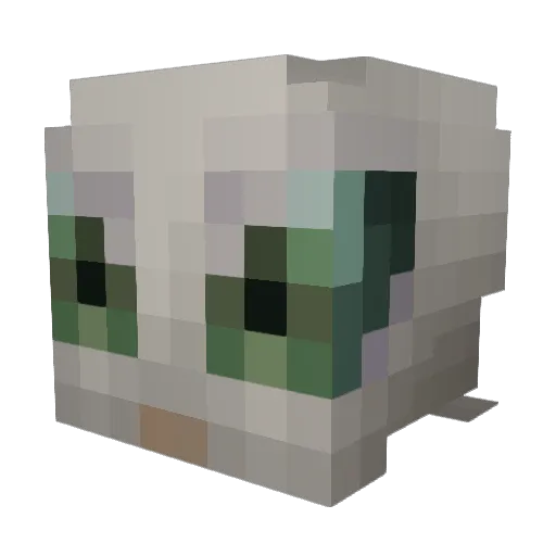 supershopper Minecraft avatar head, 3D render