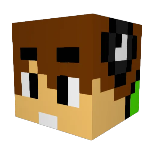 supersmash10 Minecraft avatar head, 3D render