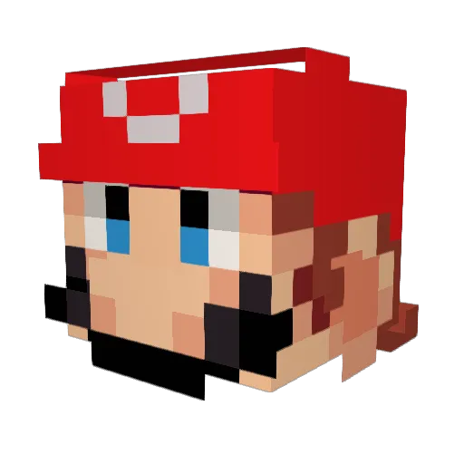 supersmashlee Minecraft avatar head, 3D render