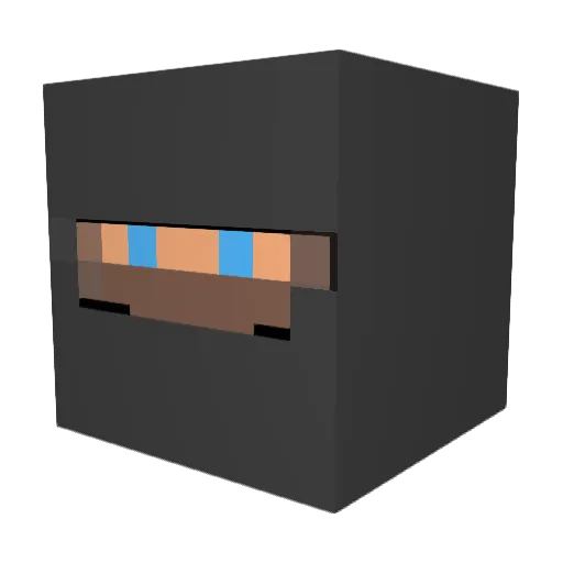 supersnarfer Minecraft avatar head, 3D render