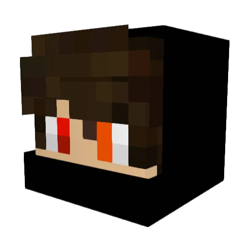 supersofaman Minecraft avatar head, 3D render