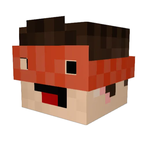 supersp00pykid Minecraft avatar head, 3D render