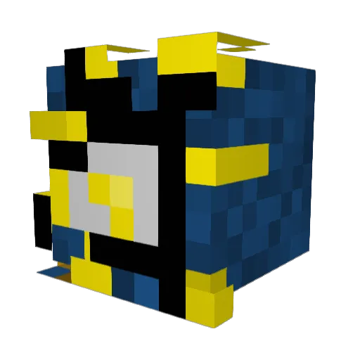 superspecs Minecraft avatar head, 3D render