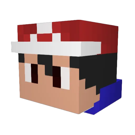 superstrongdude Minecraft avatar head, 3D render