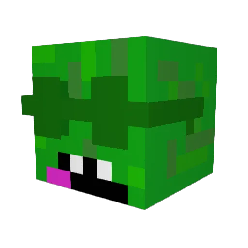 supertacoman Minecraft avatar head, 3D render