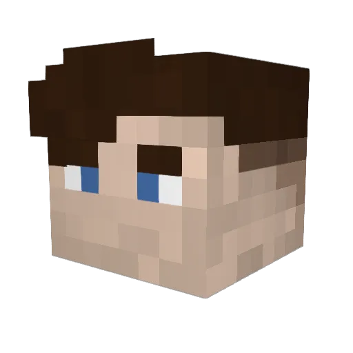 supertntstar Minecraft avatar head, 3D render