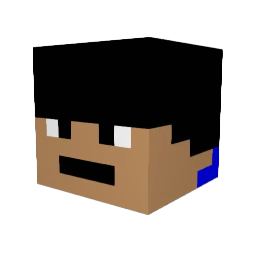 supertoaserman Minecraft avatar head, 3D render